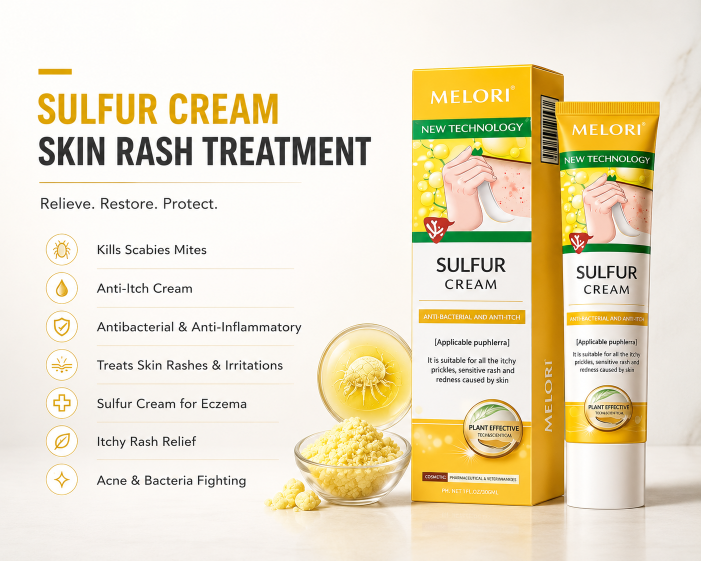 Sulphur Cream Scabies Relief